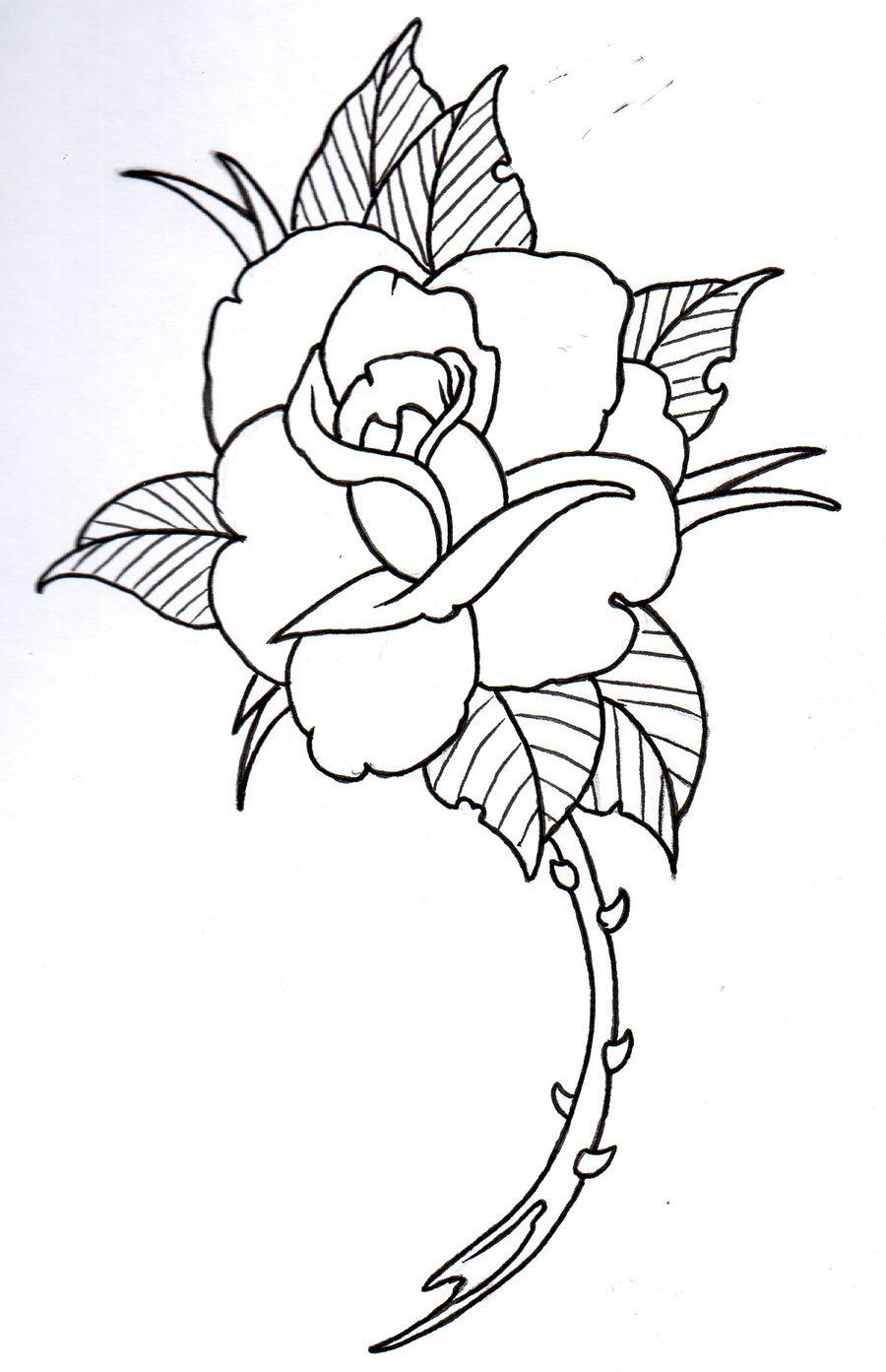 Small rose tattoo 0012