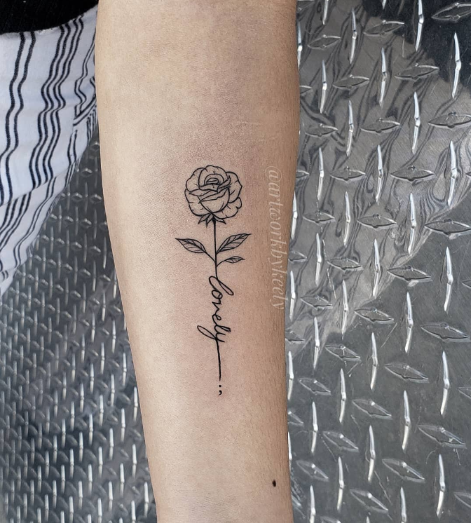 Small rose tattoo 0017