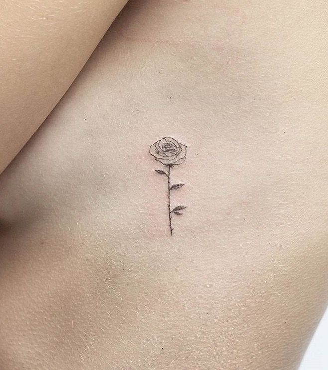 Small rose tattoo 0034