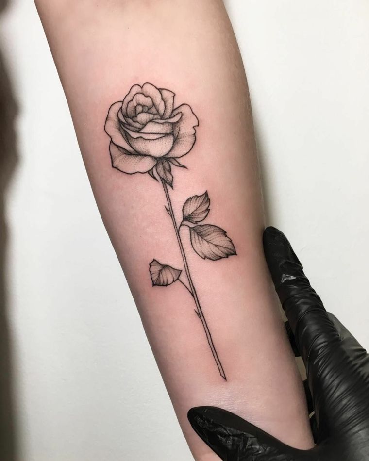 Small rose tattoo 0044