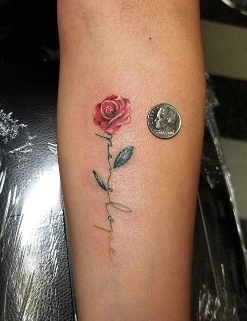 Small rose tattoo 0085