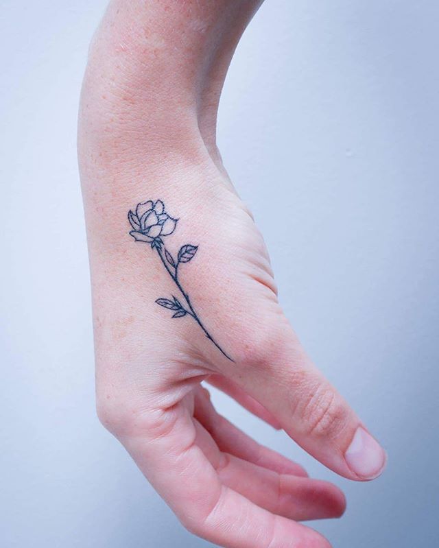 Small rose tattoo 0088