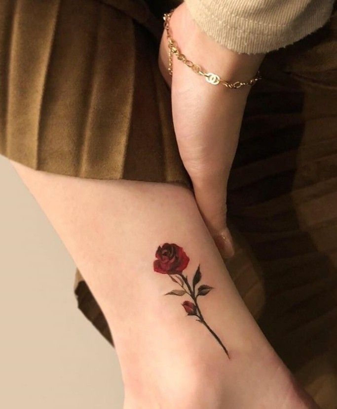 Small rose tattoo 0090