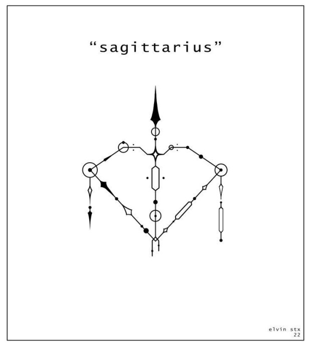 Small Sagittarius tattoo 0086