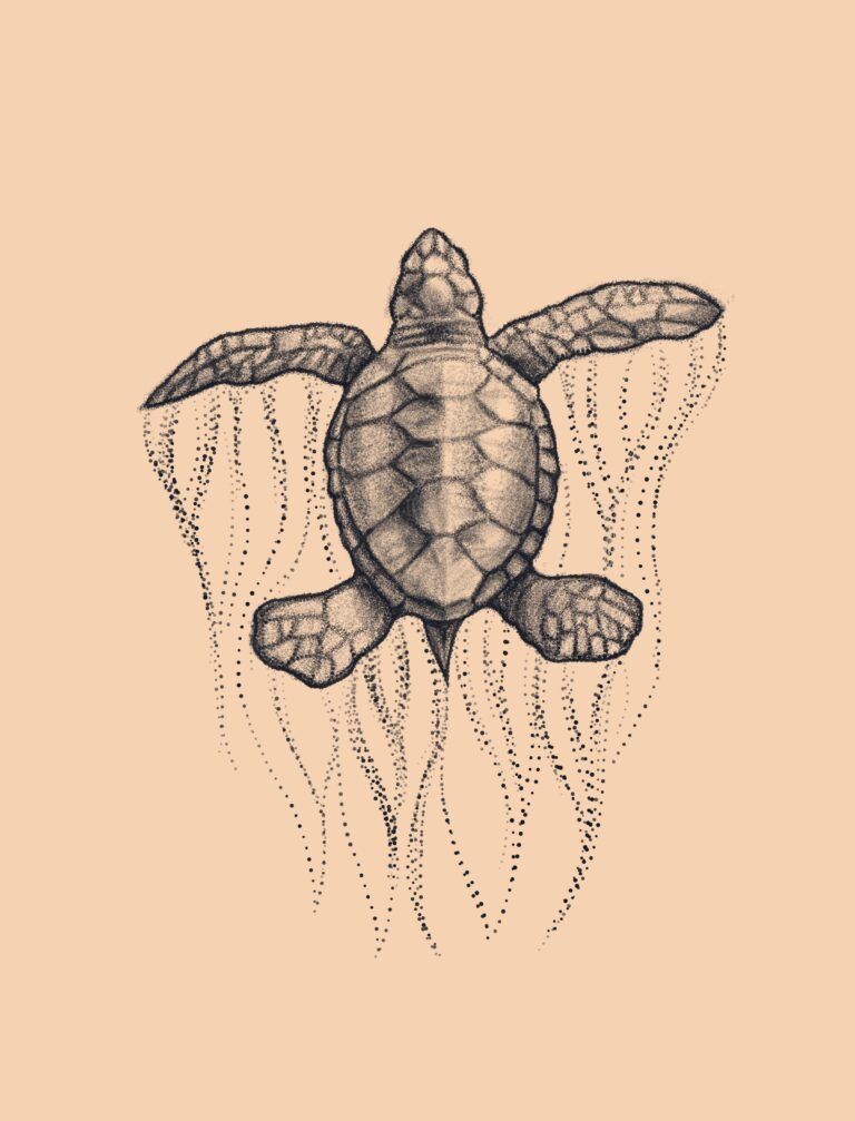 Small sea turtle tattoo 0045