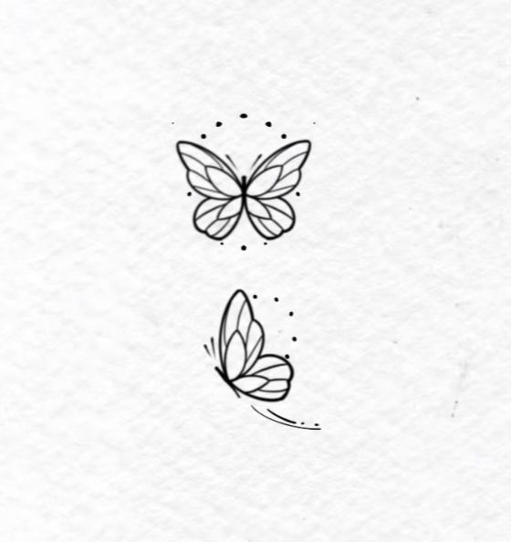 small semicolon butterfly tattoo 0023