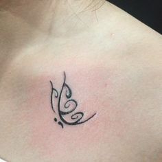 small semicolon butterfly tattoo 0073