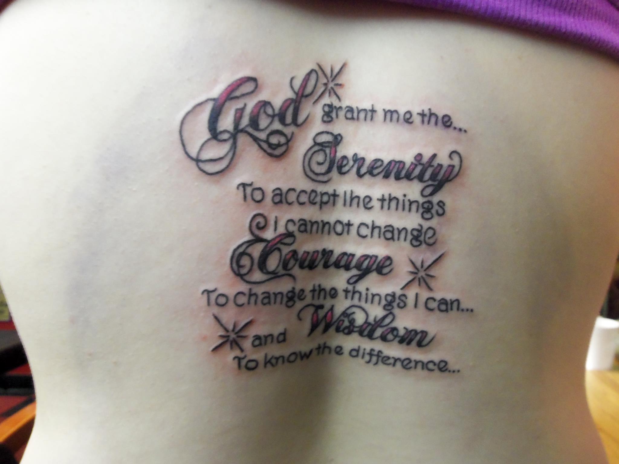 Small serenity prayer tattoo 0026