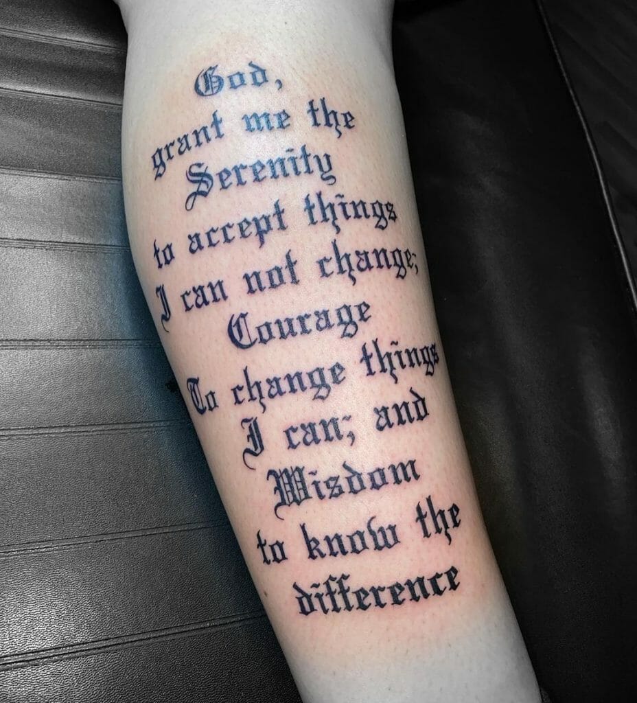 Small serenity prayer tattoo 0035