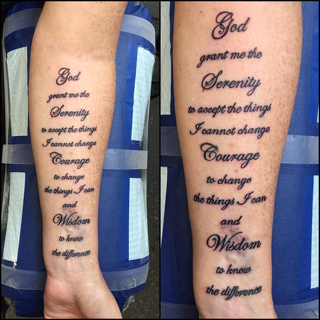 Small serenity prayer tattoo 0037