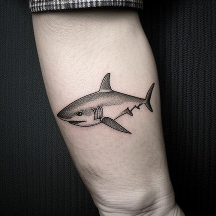 small shark tattoo 0013