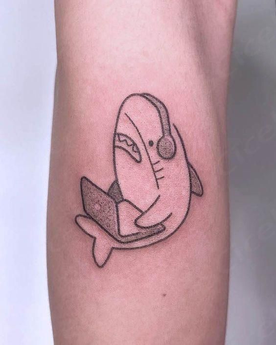 small shark tattoo 0021