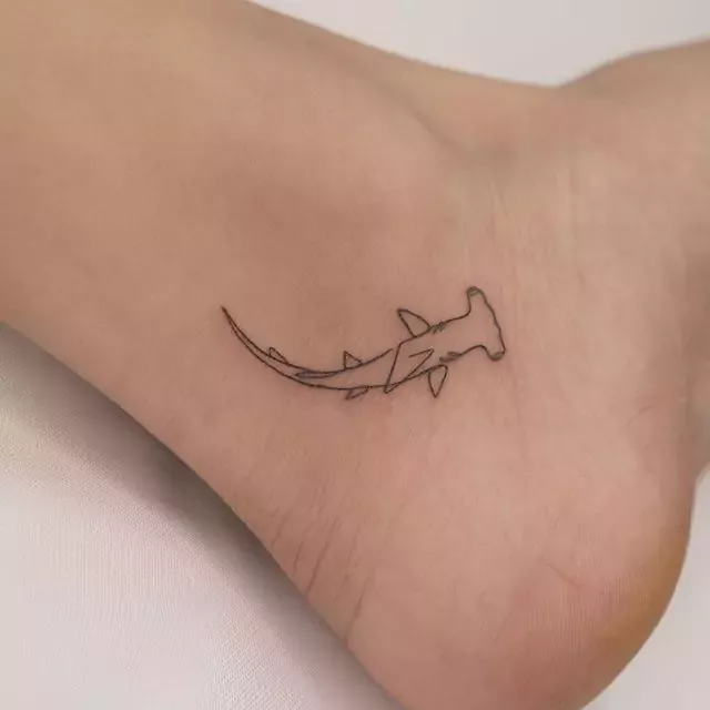 small shark tattoo 0025