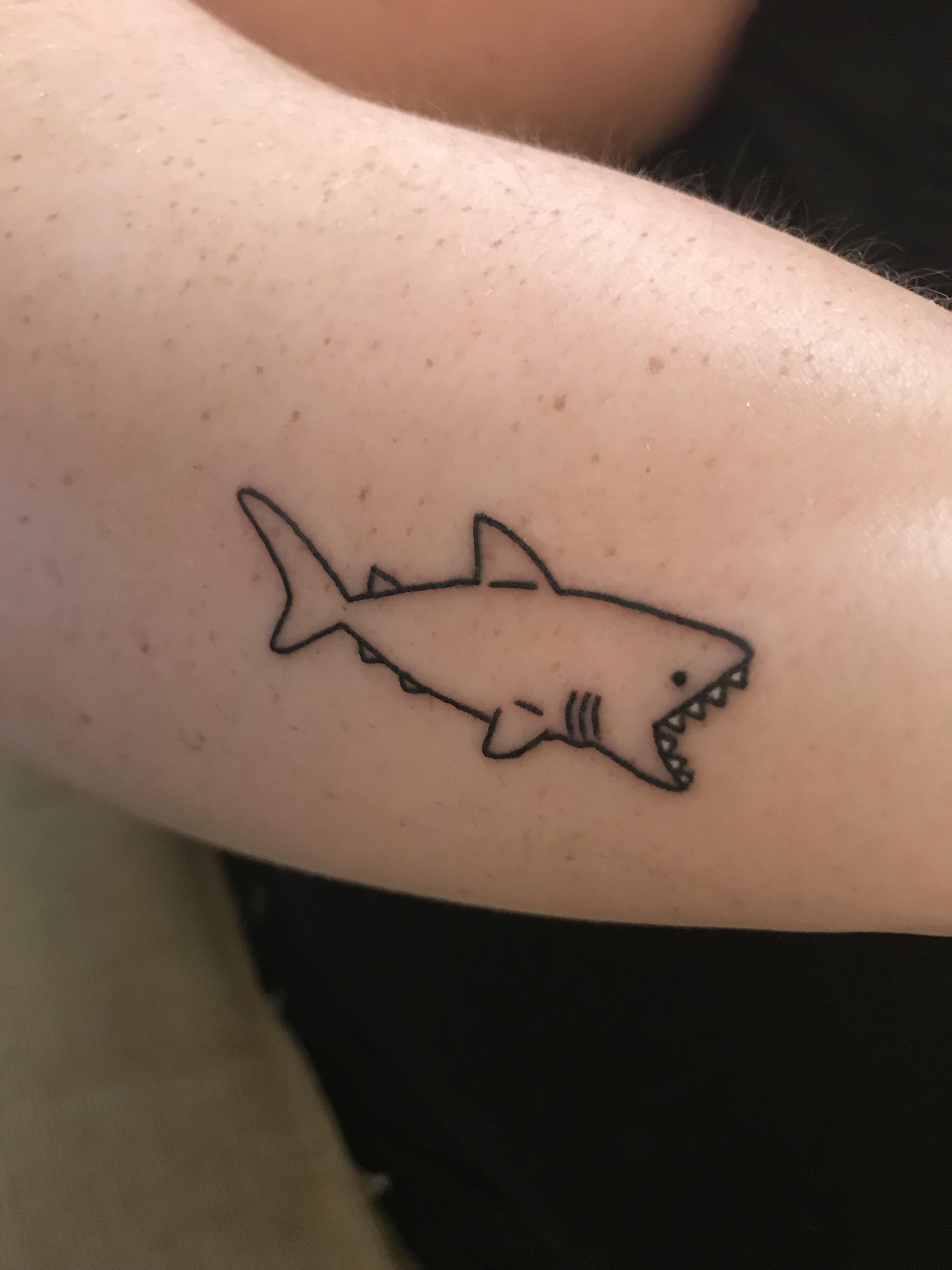 small shark tattoo 0034