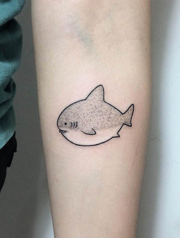 small shark tattoo 0038