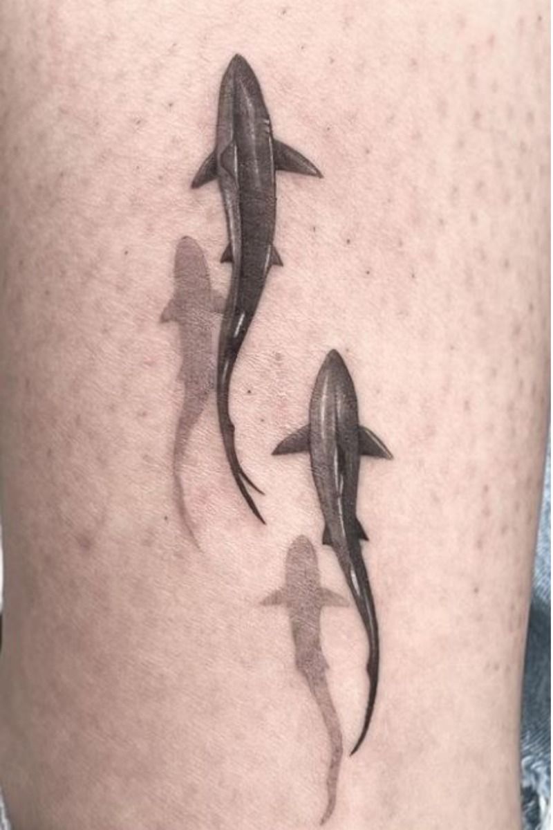 small shark tattoo 0051