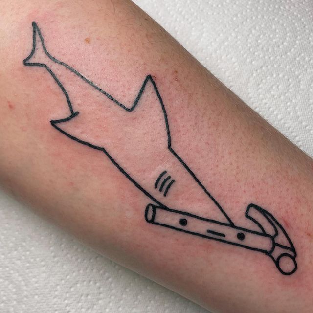 small shark tattoo 0056