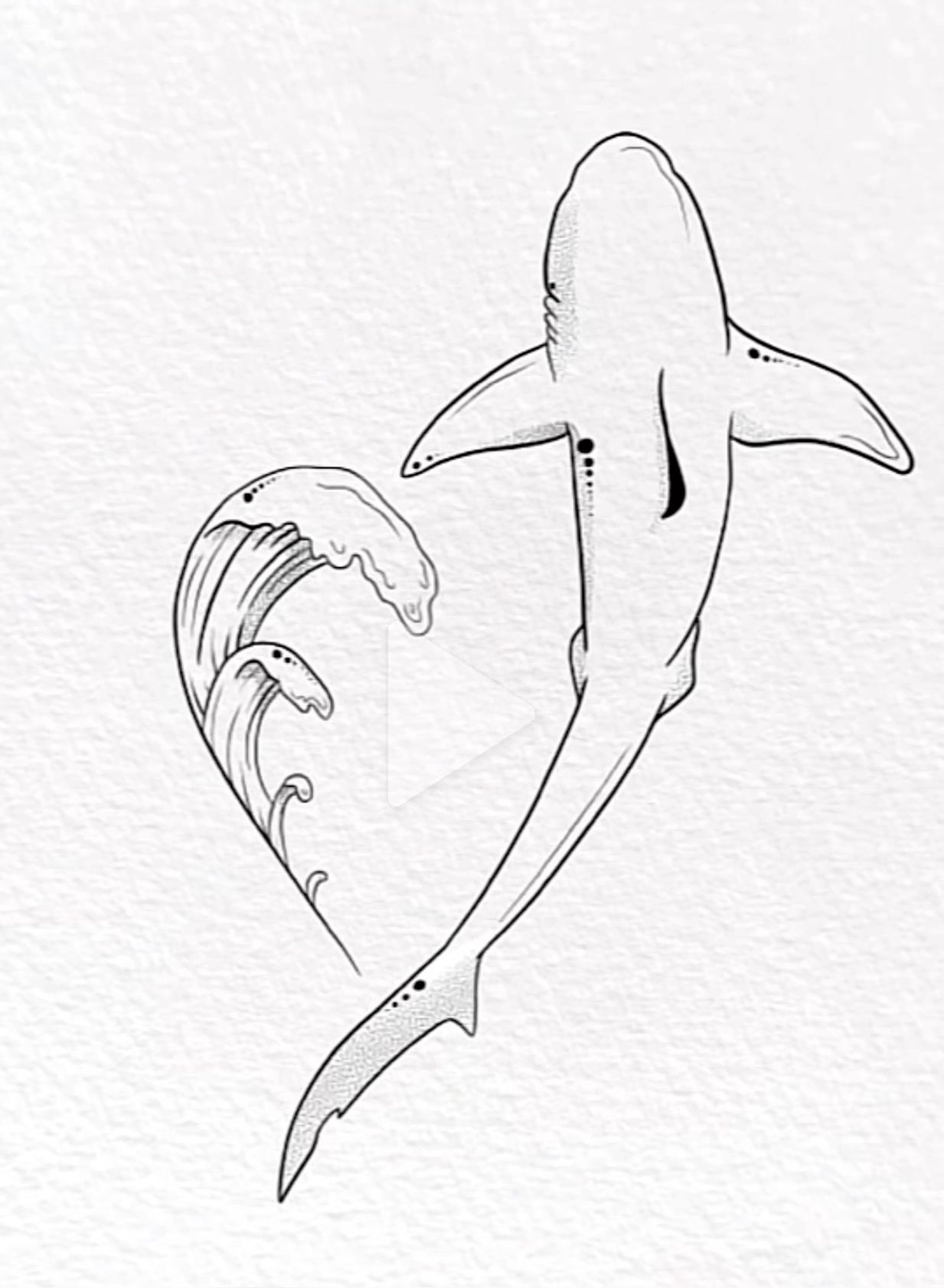 small shark tattoo 0072