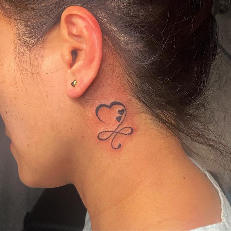 small side neck tattoo designs female 0020