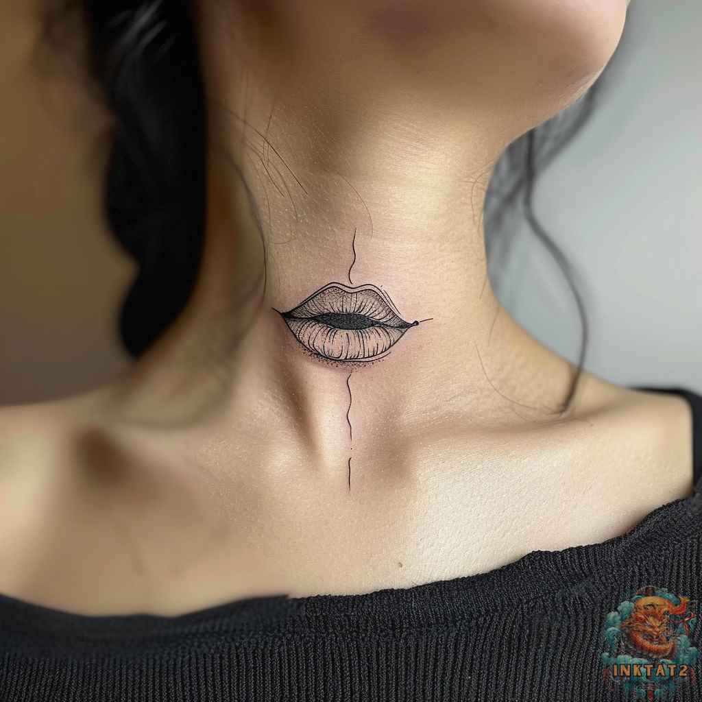 small side neck tattoo designs female 0023