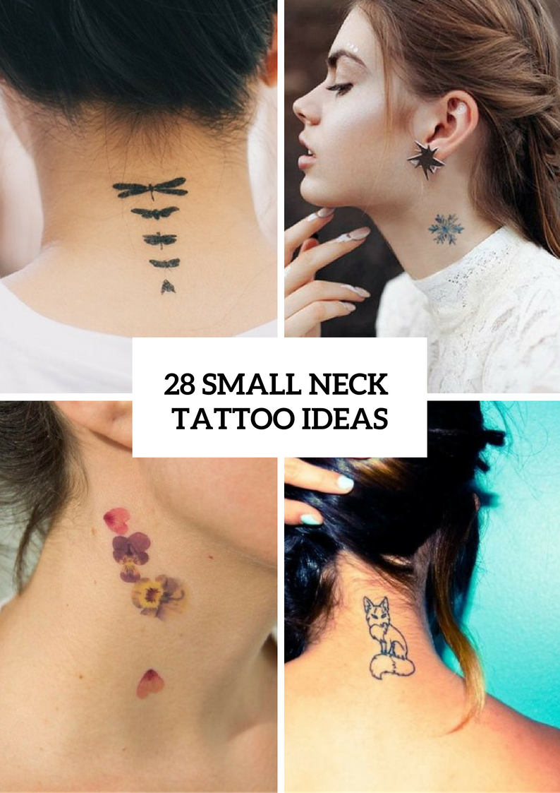 small side neck tattoo designs female 0035