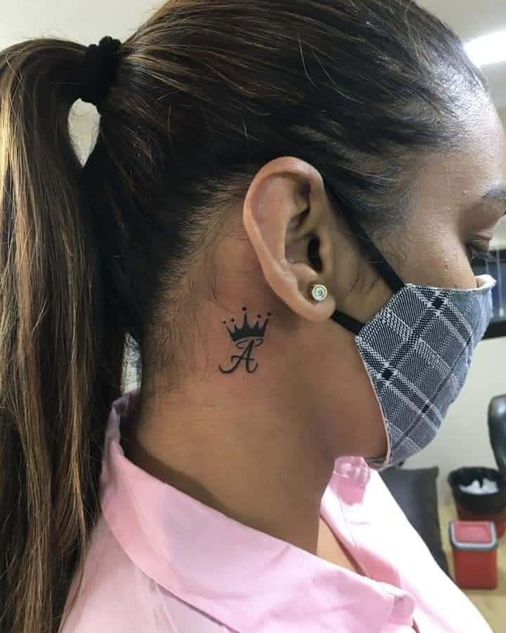 small side neck tattoo designs female 0044