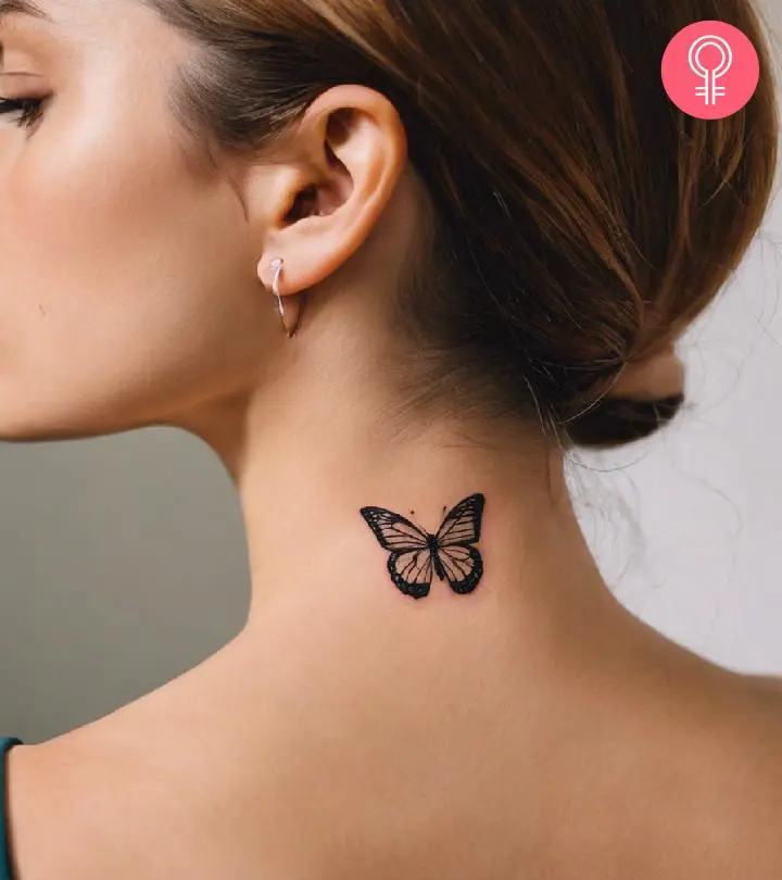 small side neck tattoo designs female 0054