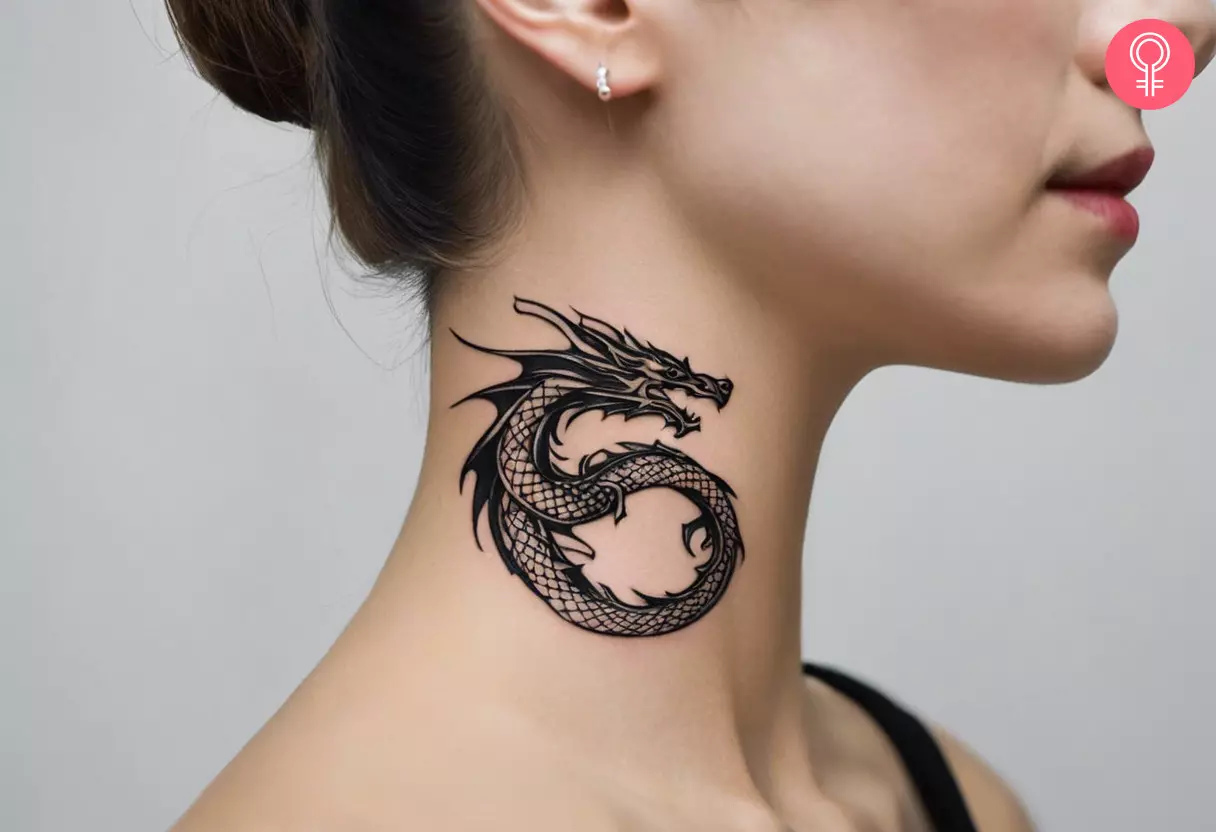 small side neck tattoo designs female 0067