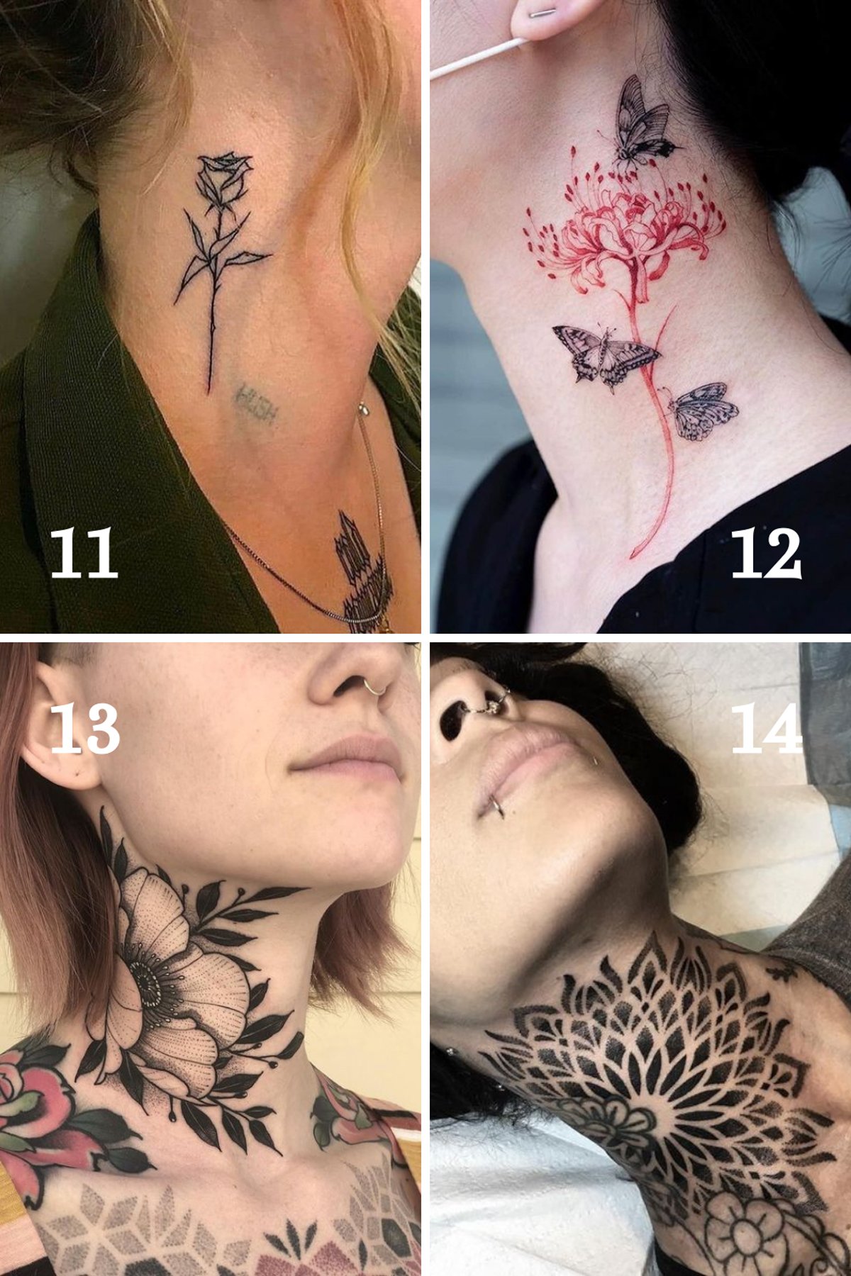 small side neck tattoo designs female 0070