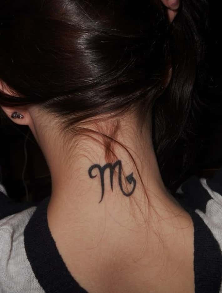 small side neck tattoo designs female 0079