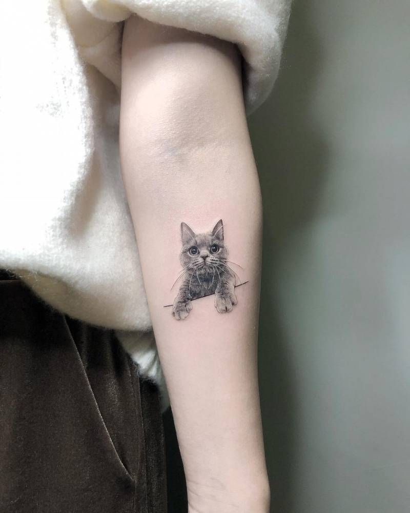 small simple dog memorial tattoo 0029