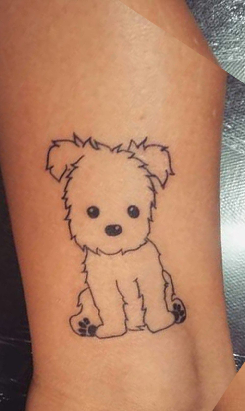 small simple dog memorial tattoo 0033