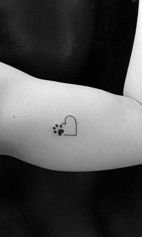 small simple dog memorial tattoo 0052