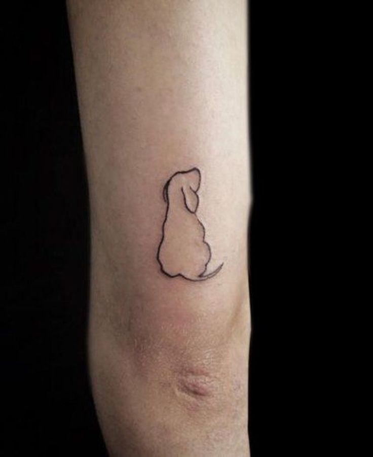 small simple dog memorial tattoo 0085