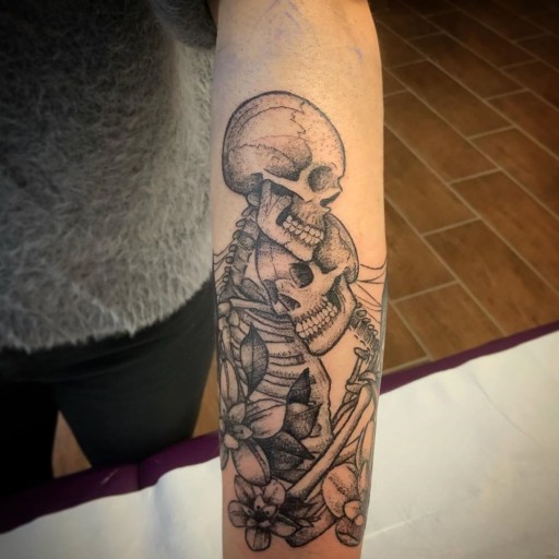 small skeleton tattoo for beginners