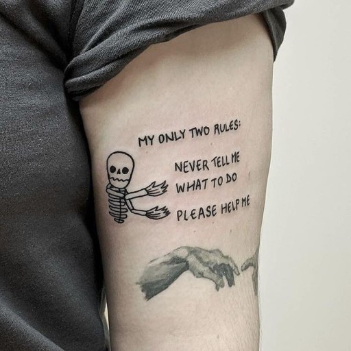 small skeleton tattoo symbolism