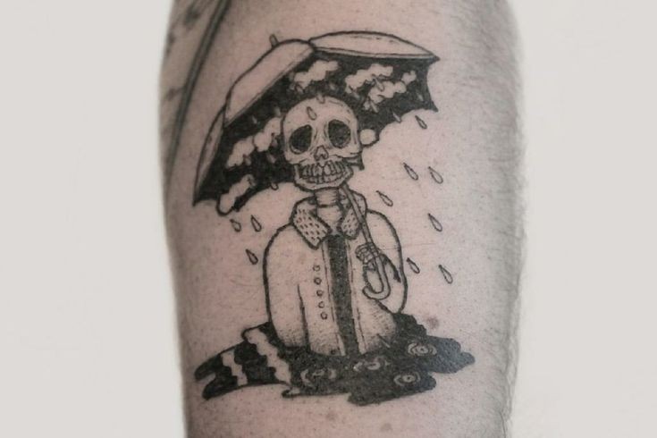 Small skeleton tattoo 0056