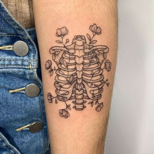 Small skeleton tattoo 0057