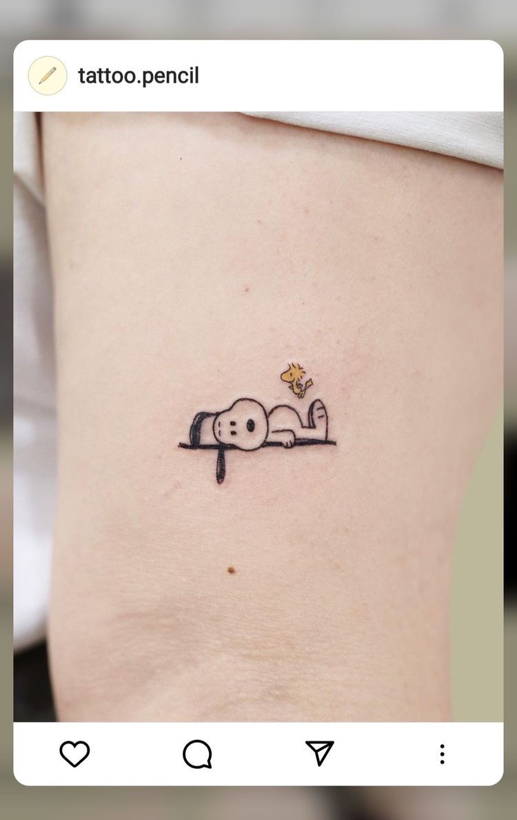 small Snoopy tattoo designs