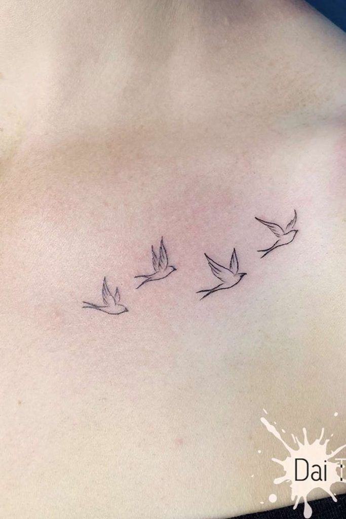 small sparrow tattoo 0010