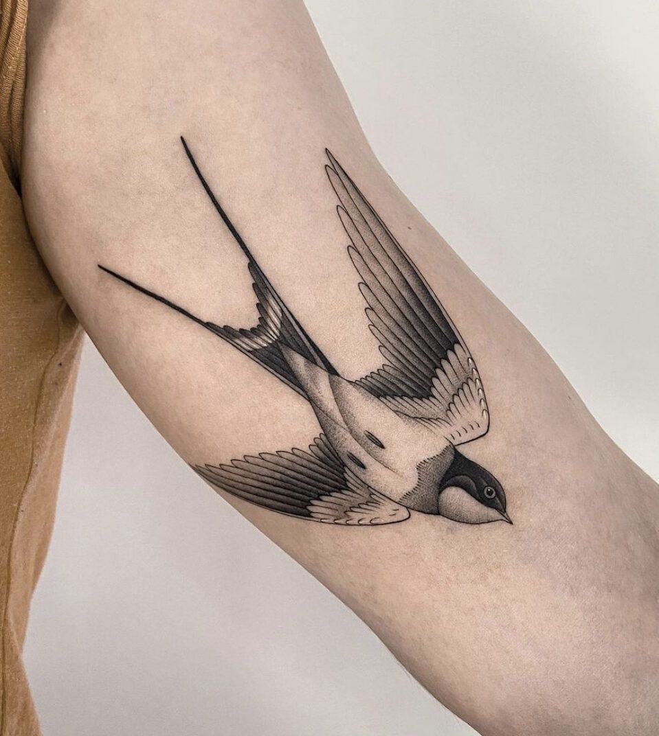 small sparrow tattoo 0095