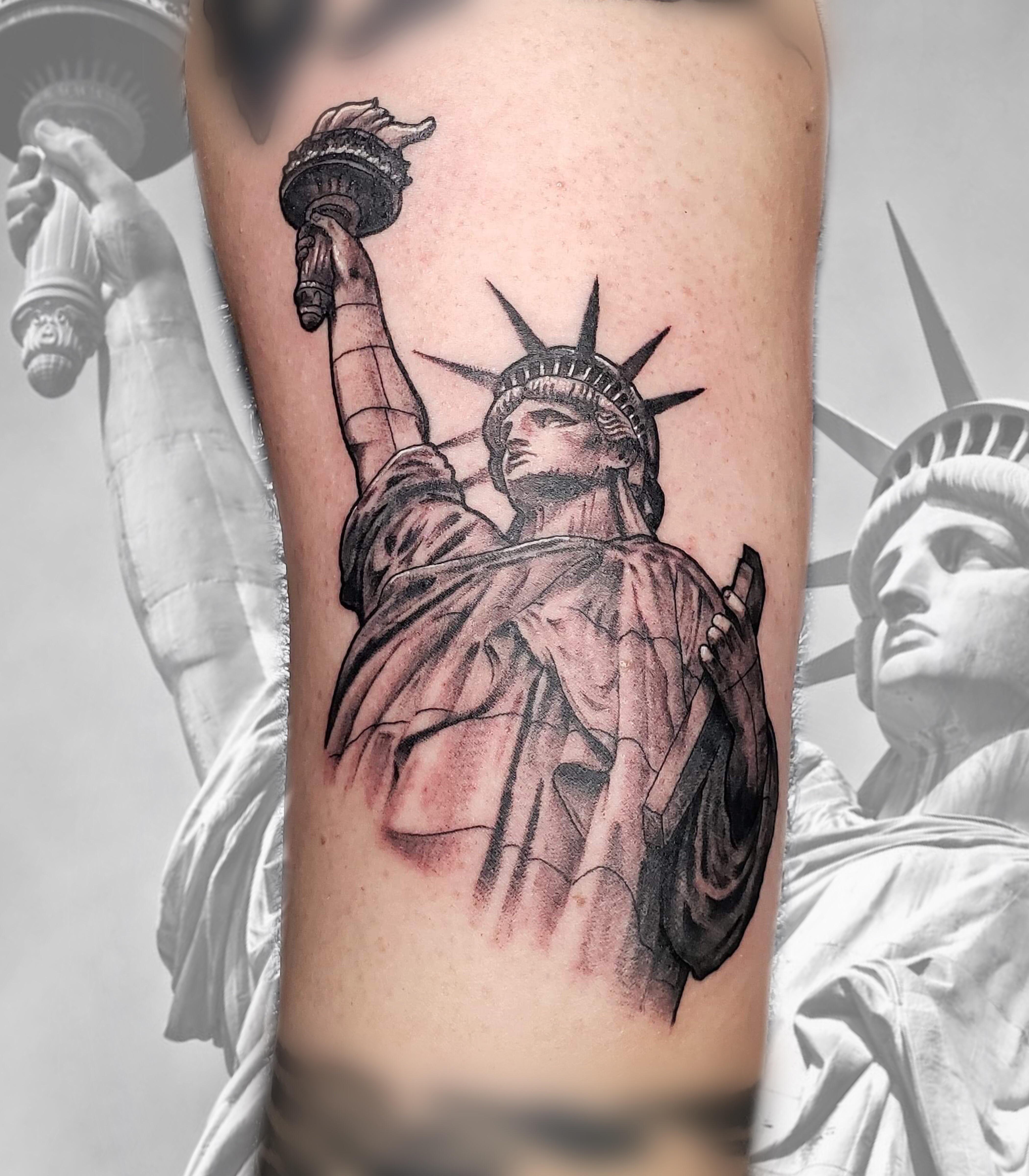 small Statue of Liberty tattoo options