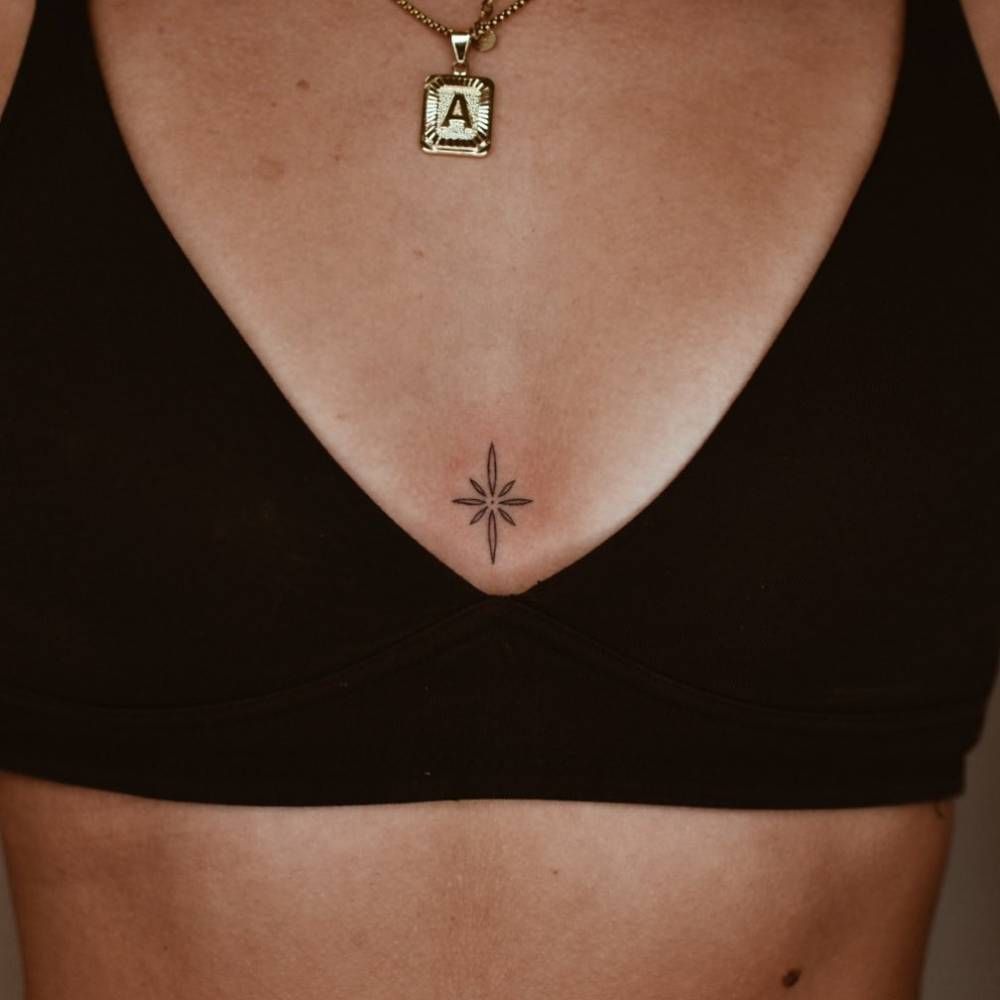 small sternum tattoo