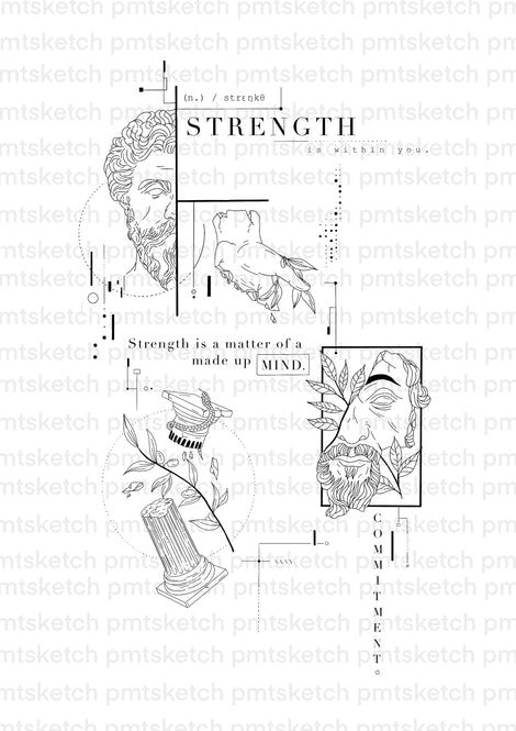 small strength tattoo ideas for women