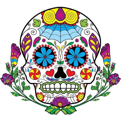 Small sugar skull tattoo 0020