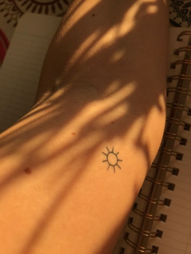 small sun tattoo designs