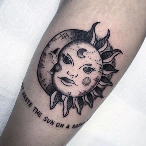 Small sun tattoo 0019