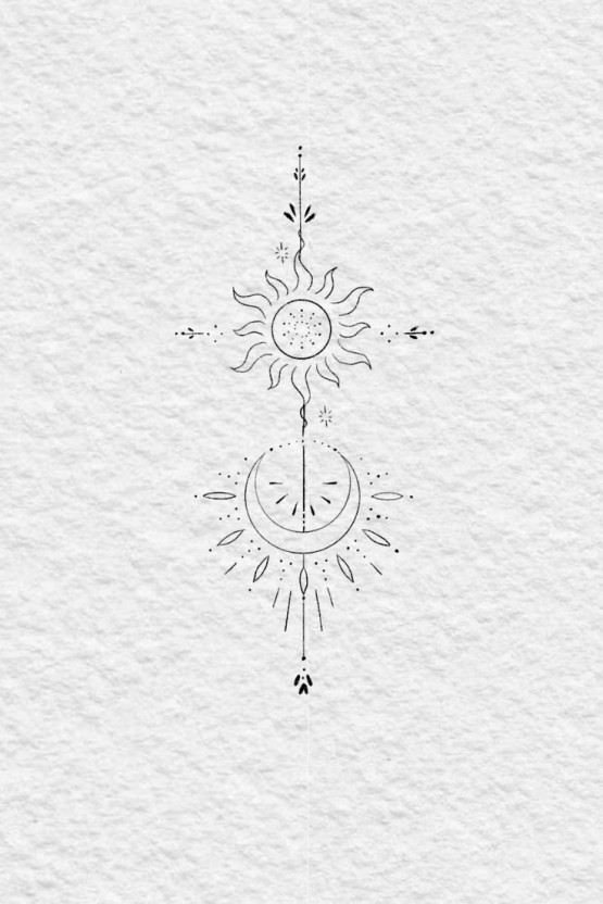 Small sun tattoo 0040