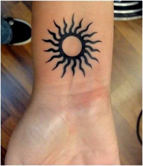 Small sun tattoo 0053