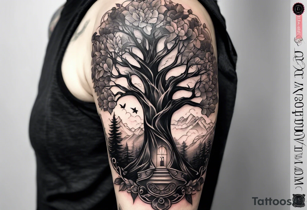 small tattoo ideas tree for men.